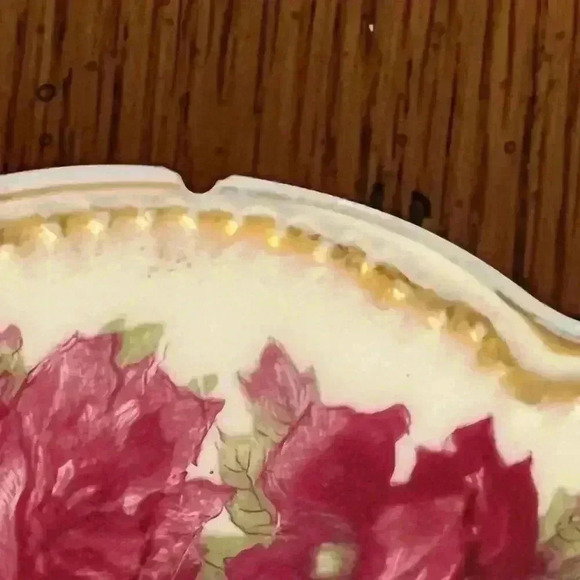 Haviland Limoges Schleiger 55‎ Drop Rose 8” Plate Double Gold. Small chips - Picture 4 of 9